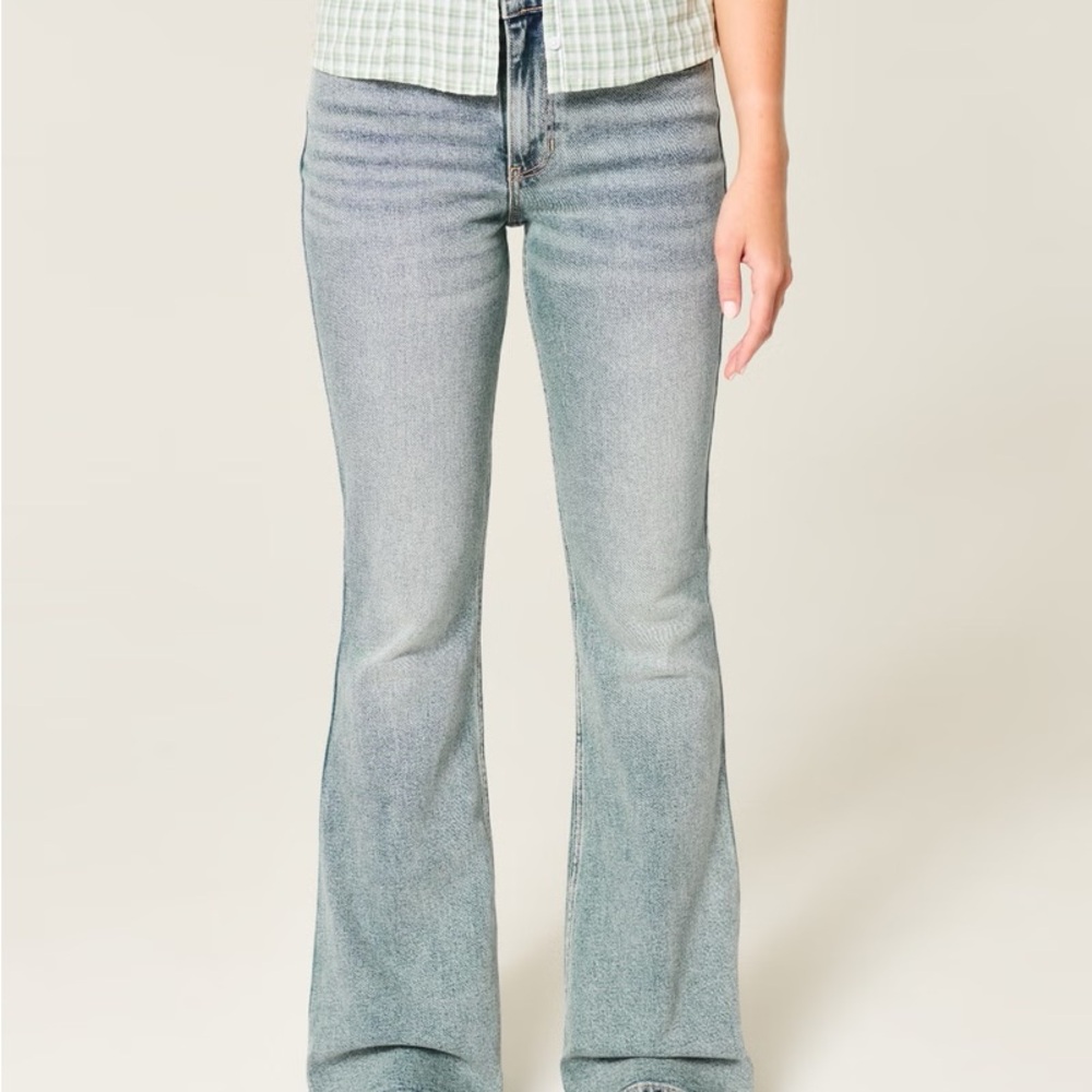 Hollister Medium Wash Flared Jeans